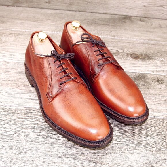 * worn 1x * Allen Edmonds BLACK HILLS 10 D Walnut Saddle * add $15 Cedar Trees - Picture 1 of 13